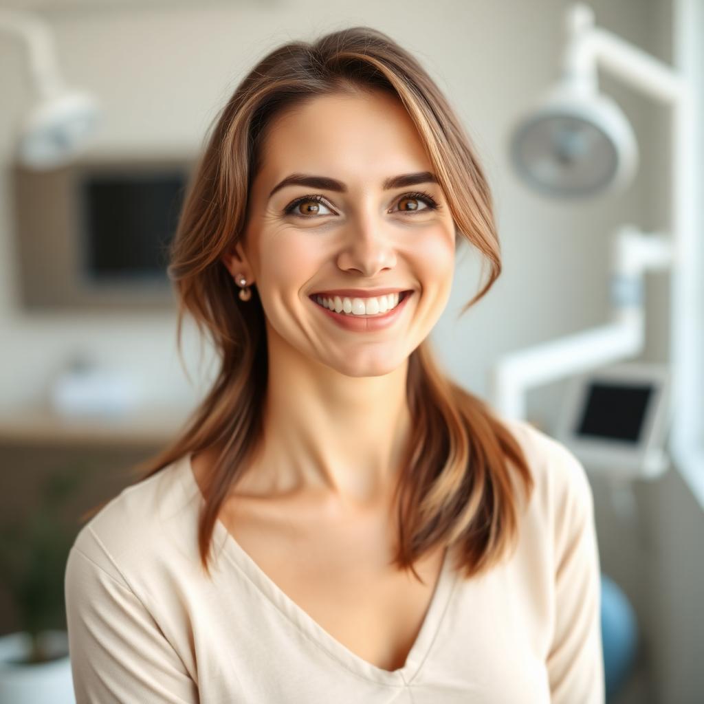 Paziente sorridente in studio italiano